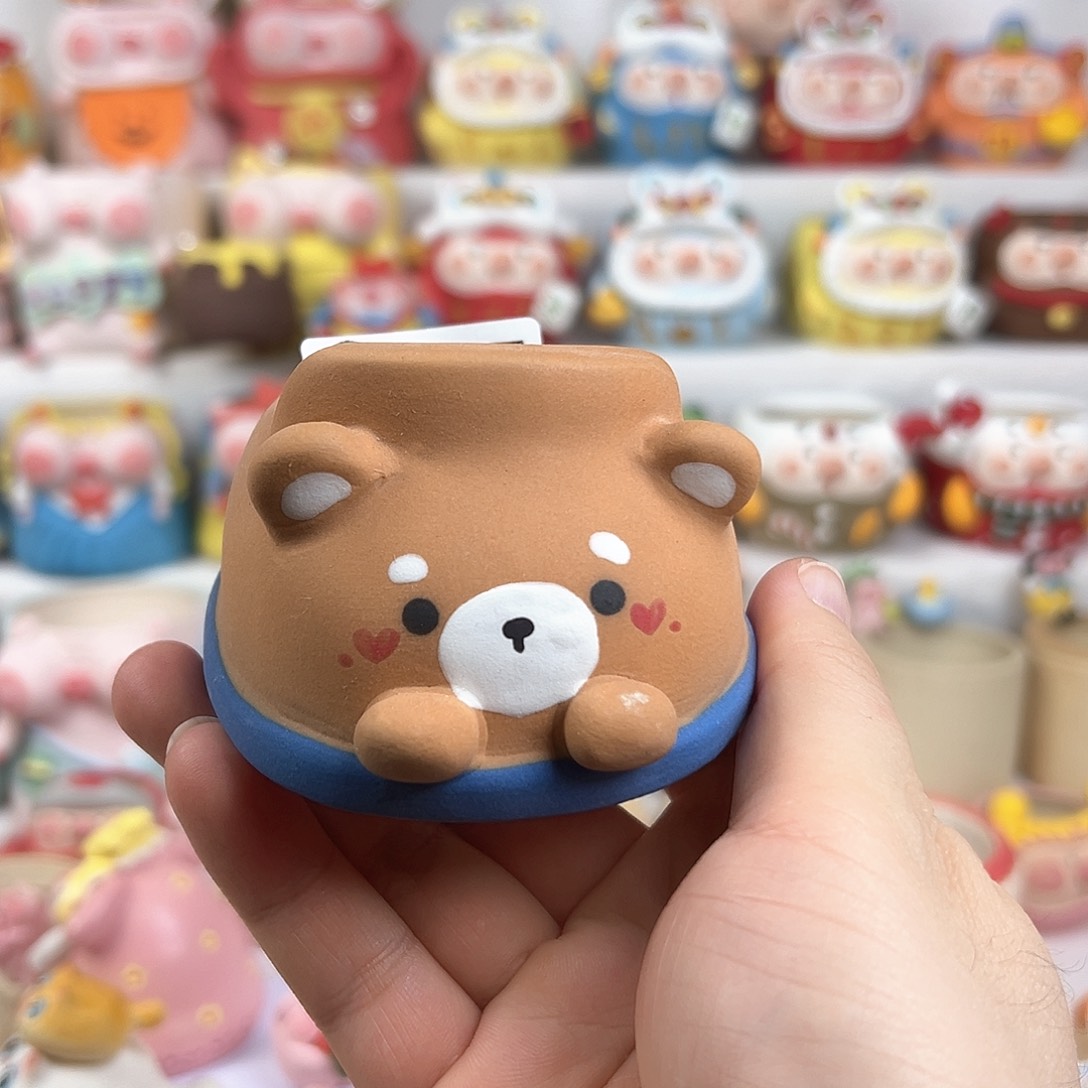 陶瓷035轻松熊鞋盆特价满48元包邮不退不换