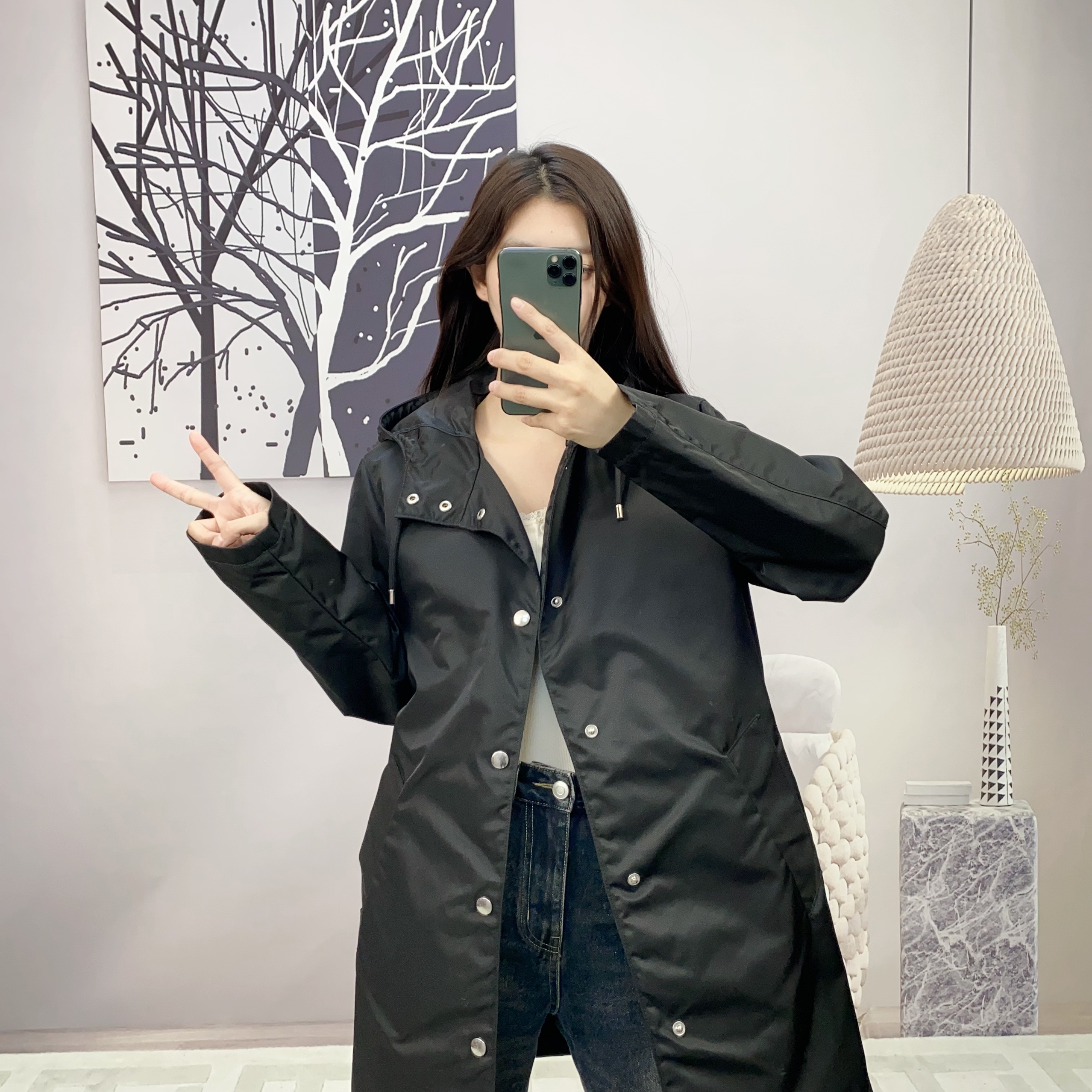 95新 Prada/普拉达 麦殿/黑色外套48码/250122ZMH9W04