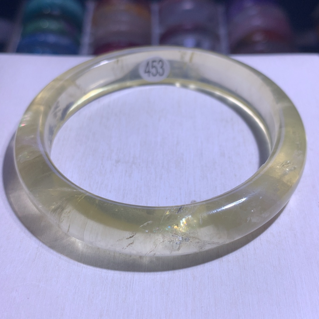 银S925镶嵌手镯水晶黄水63.3圈453