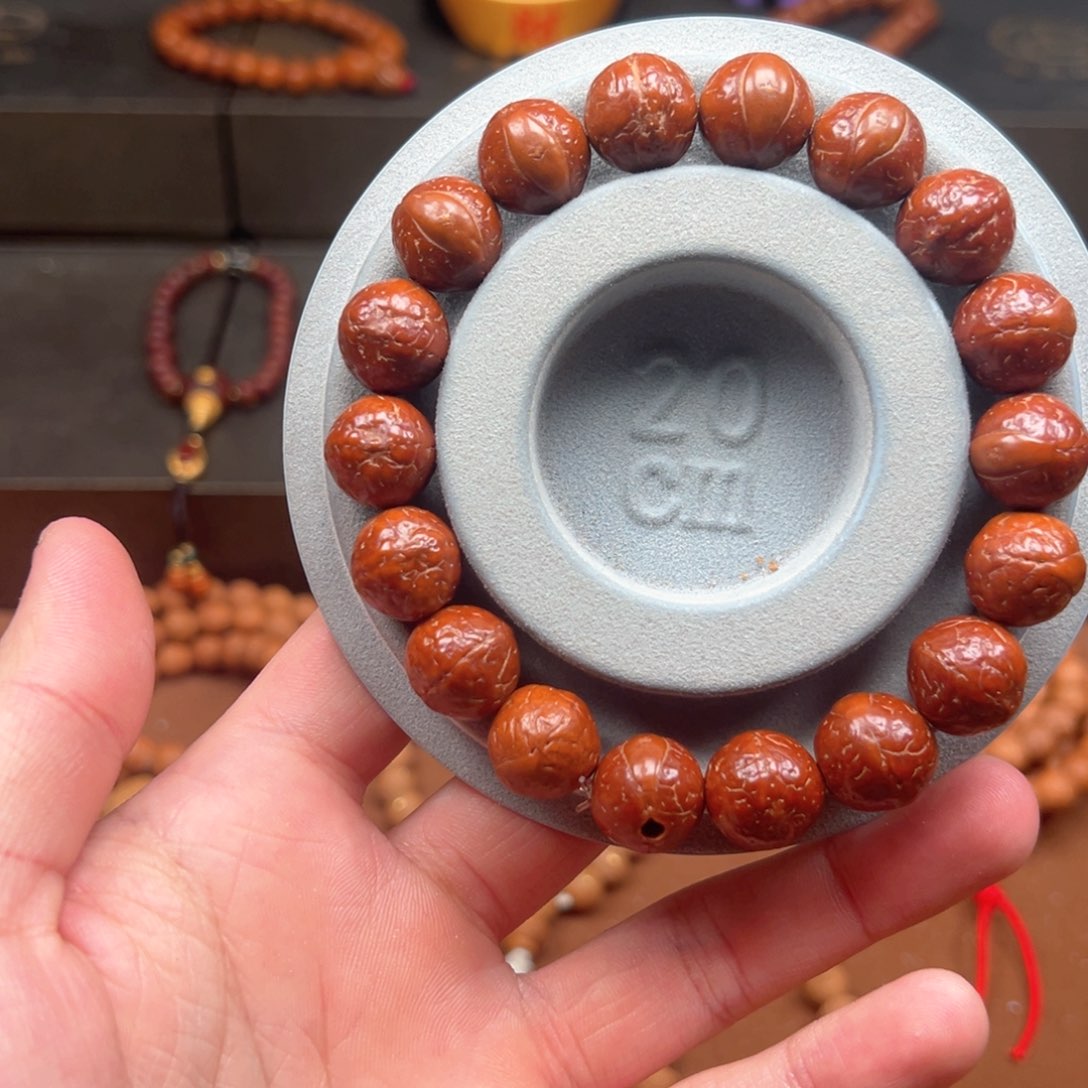 凤眼菩提手串⭐️****玉化红皮