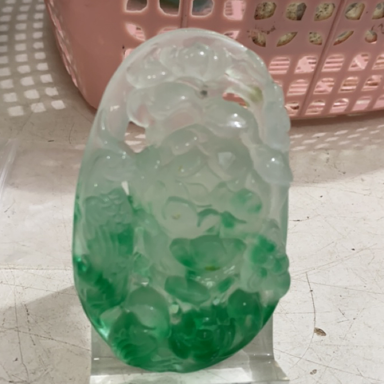 190  花开富贵吊坠牌