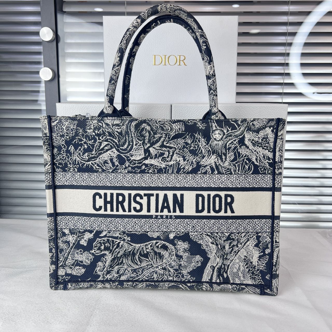 99新 DIOR/迪奥 Dior迪奥 动物园tote托特包手提包