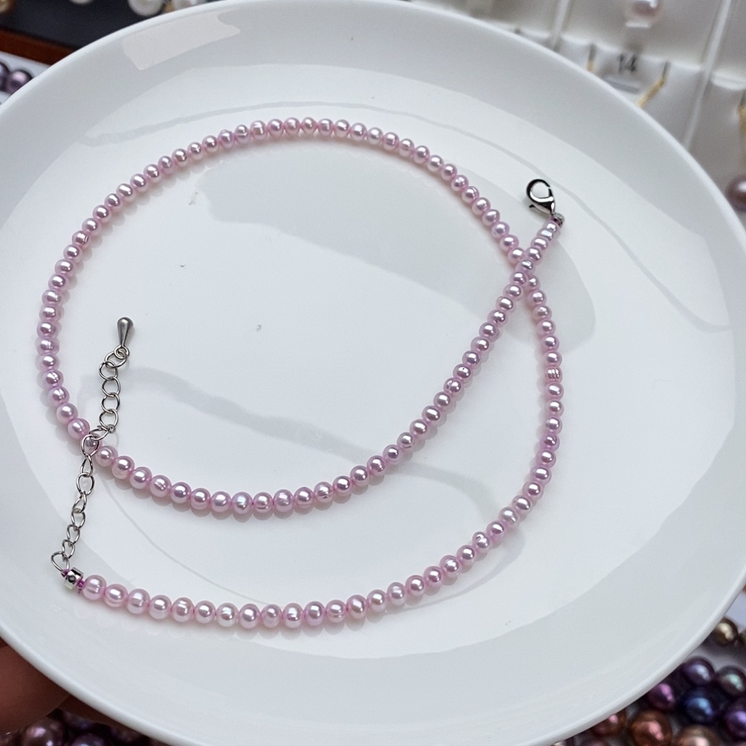 颈饰合金淡水珍珠