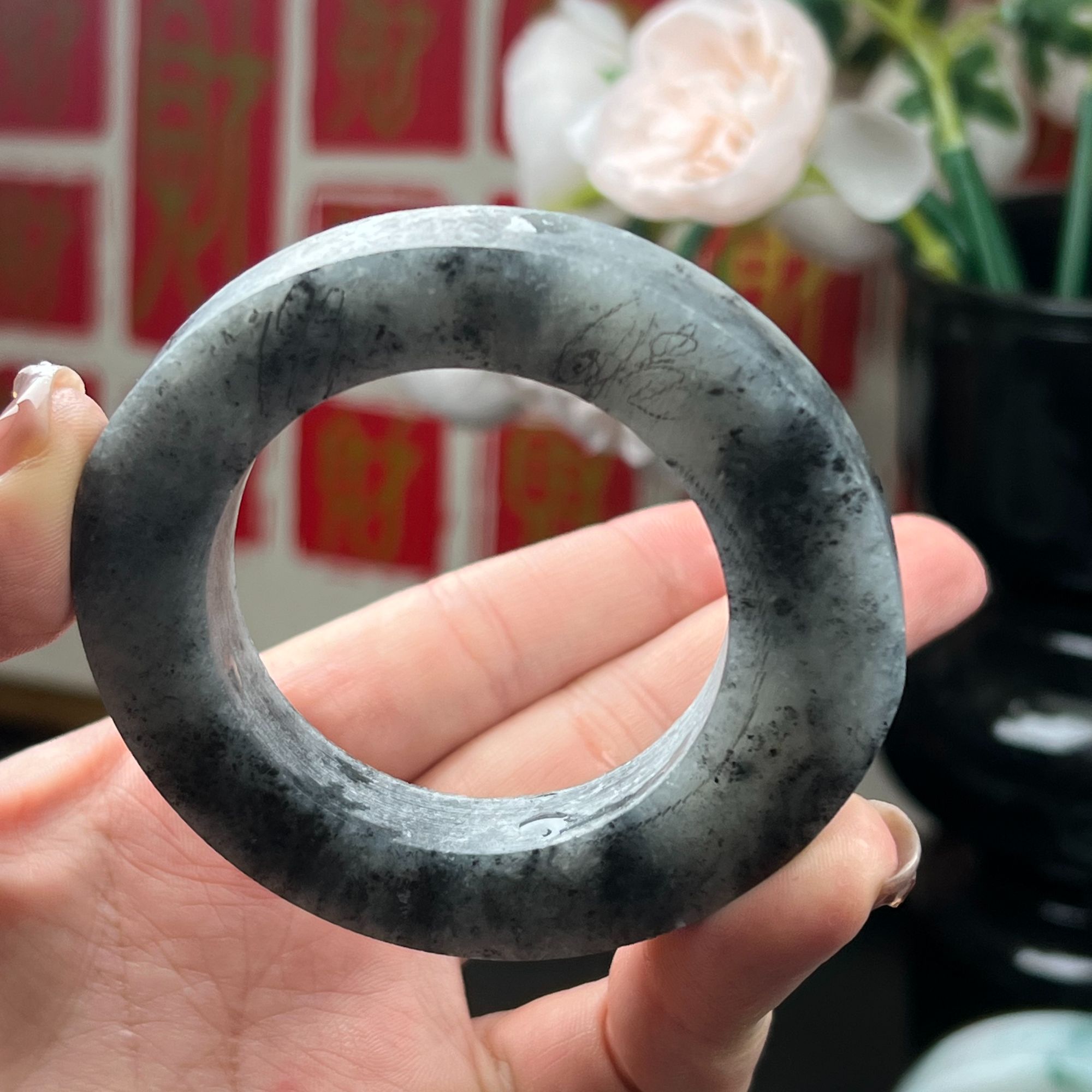 冰乌鸡贵妃天然翡翠A货49-60毛坯定制