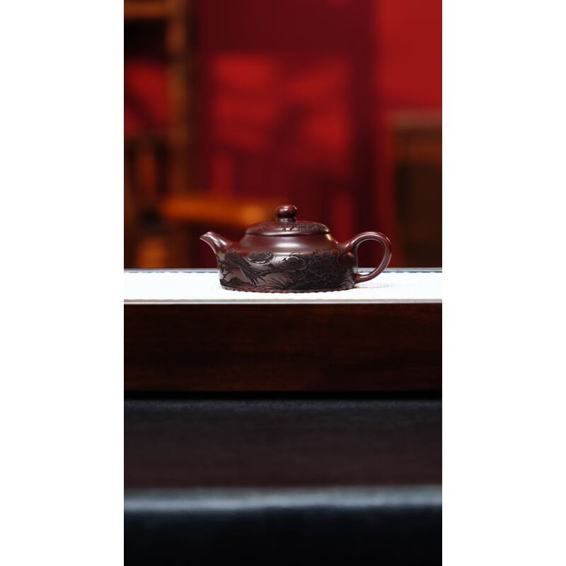 宜兴紫砂 静乐 龙山古乌泥 吴国政 h082