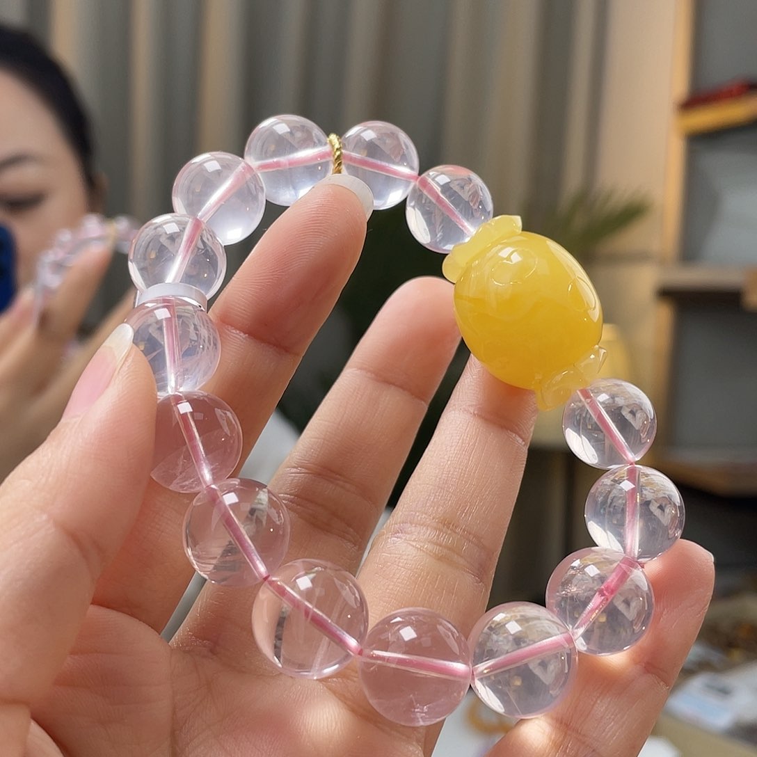 琥珀裸石未镶嵌蜜蜡手串