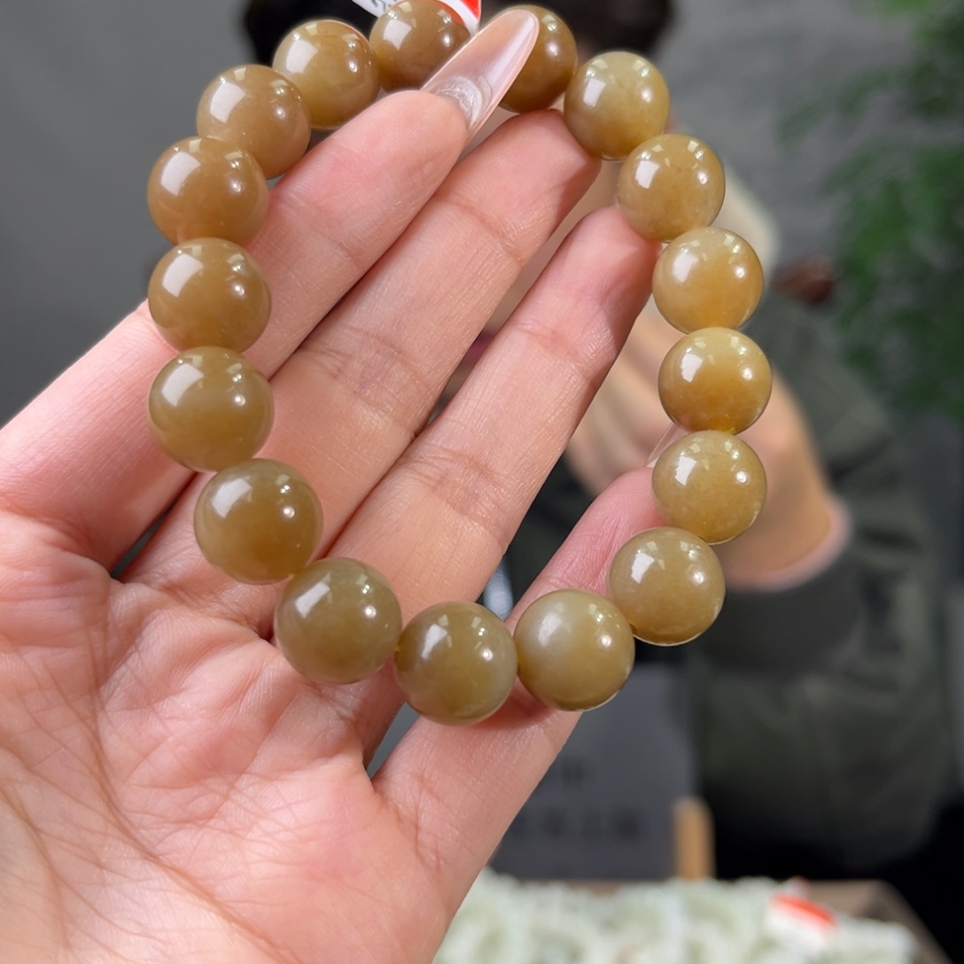 和田玉未镶嵌手链纯天然和田玉新疆且末金山糖卡12