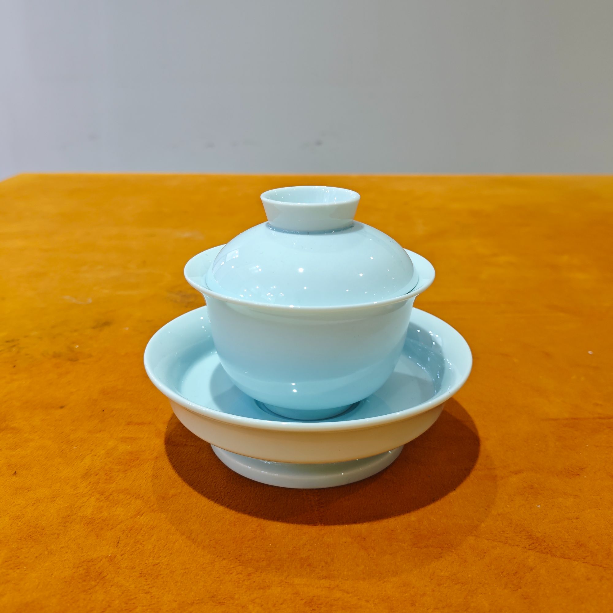 景德镇粉青瓷三才盖碗