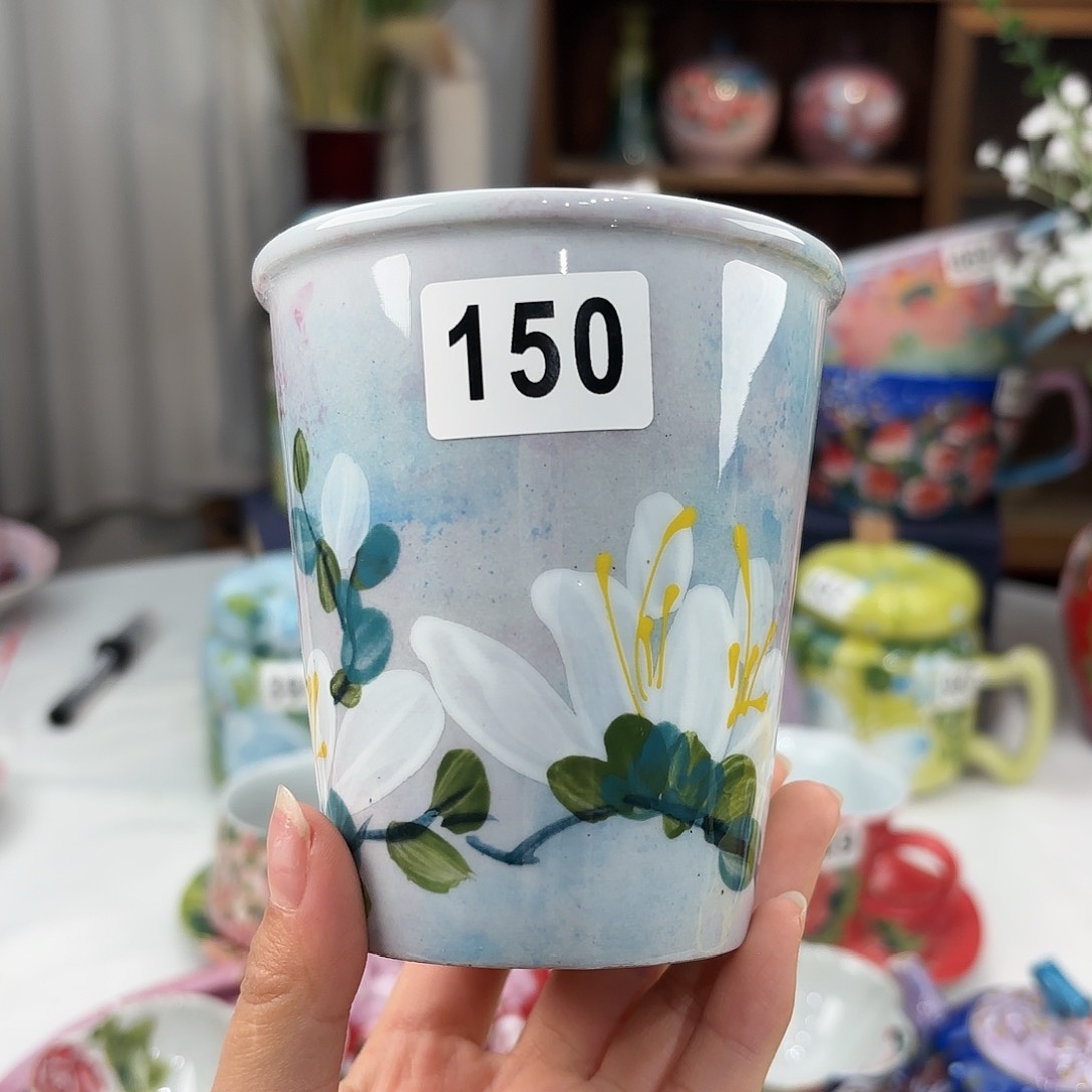 瓷片景德镇手绘高温釉下彩陶瓷茶具