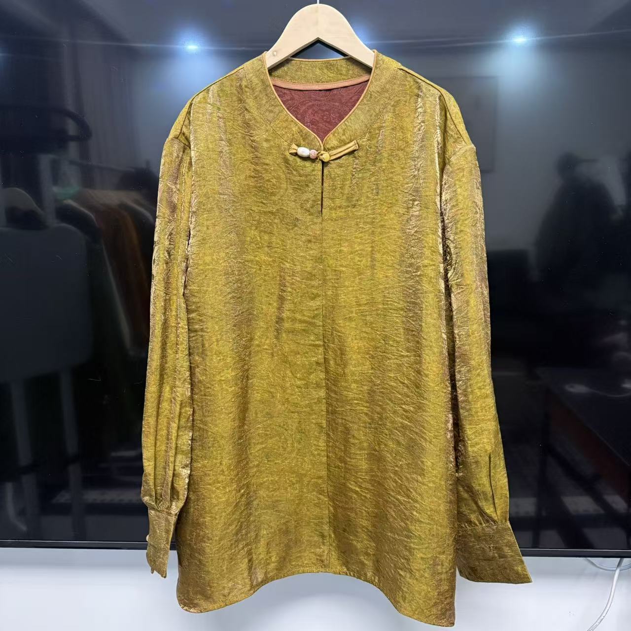 BINBIN服饰【新中式鎏金段衬衫】2500119