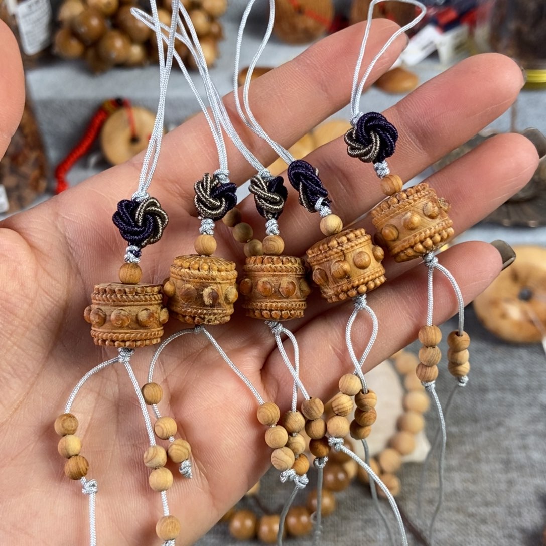 柏木（崖柏）手串/手链北太行高崖骨料福转转吊坠 甜奶香