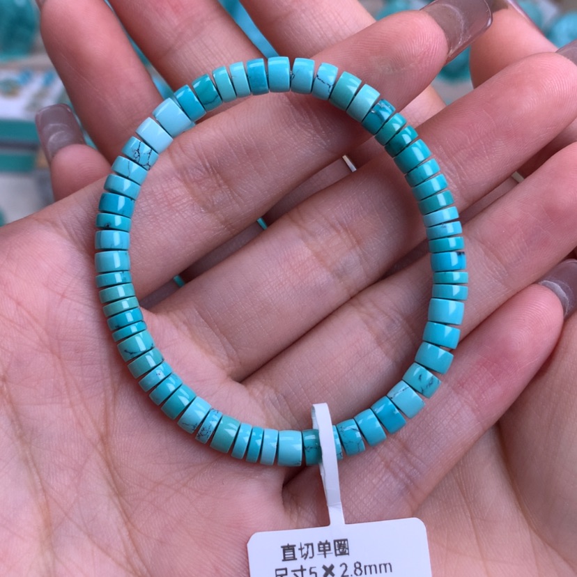 【闪购商品】绿松石未镶嵌直切手串5