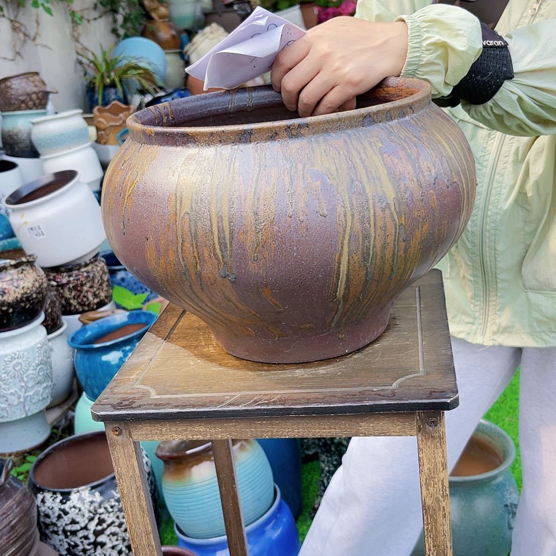 紫砂花盆王嫂花盆直播0524-高22口25肚子28左右