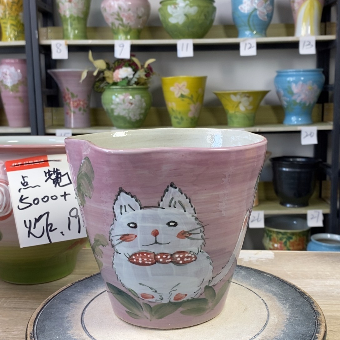 景德镇手工手绘陶瓷花盆