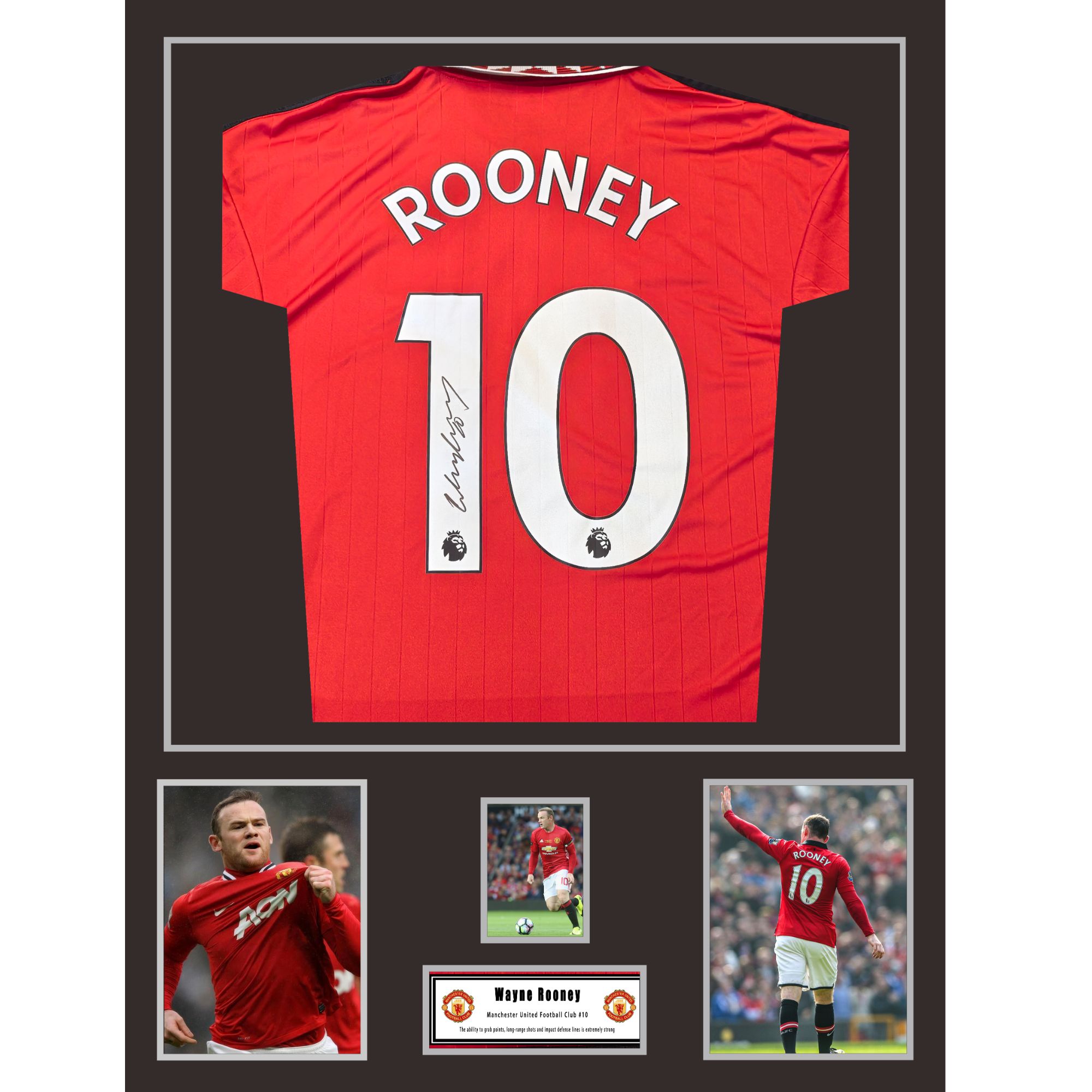 【TIPTOP亲签】鲁尼 曼联 10号 亲签球衣 证书ICONS