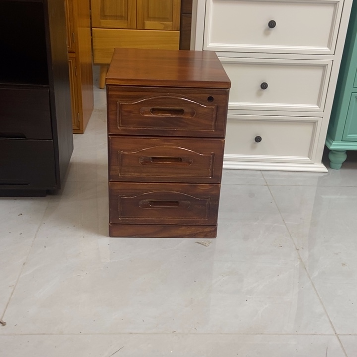 圆角款木梧桐木实木床头柜