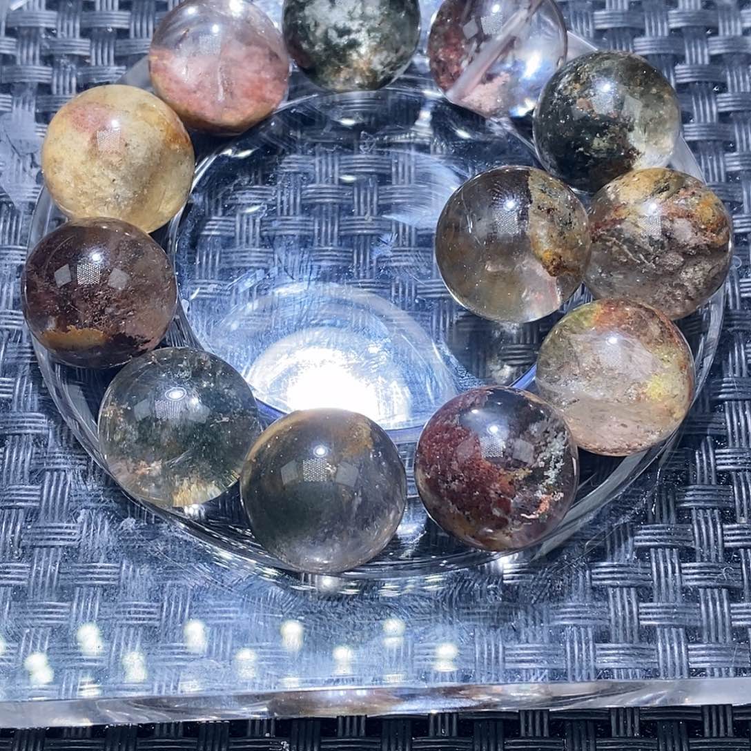 蜗***爬未镶嵌手链发晶天然水晶