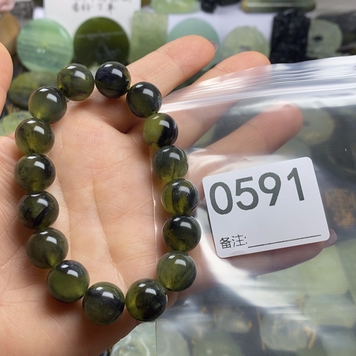 蛇纹石玉颈饰合金用****6