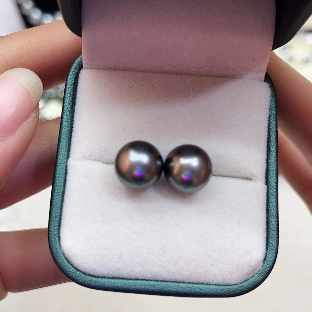 耳饰银S925镶嵌海水珍珠