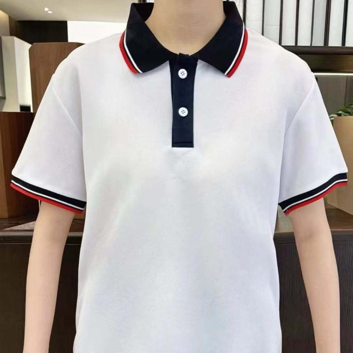 学生短袖中学生夏季套装夏季短袖套装翻领短袖t恤女