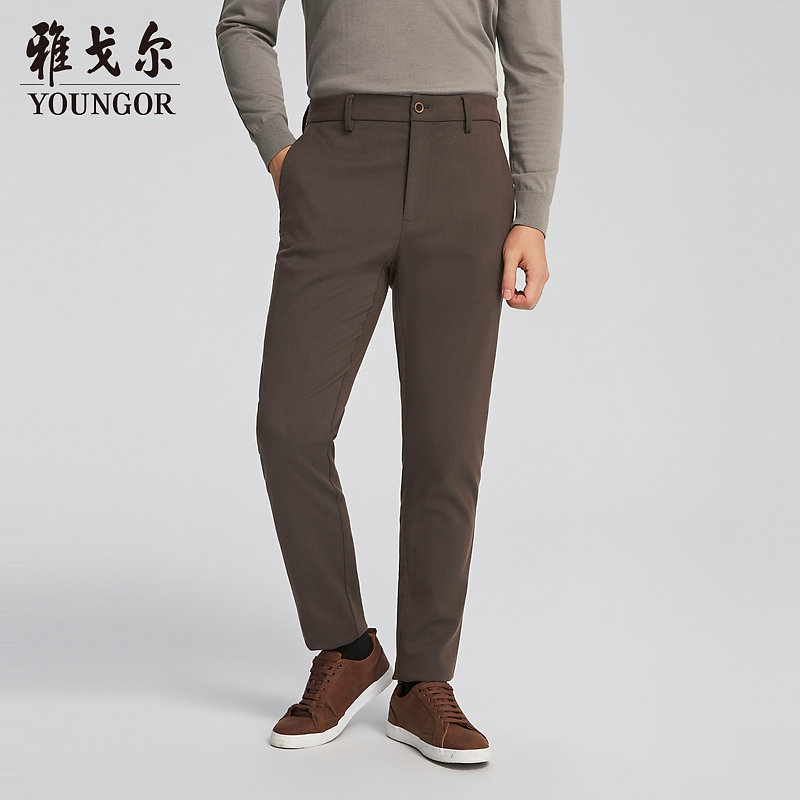 【商场同款】雅戈尔秋冬新款男士商务休闲裤时尚舒适百搭长裤335610