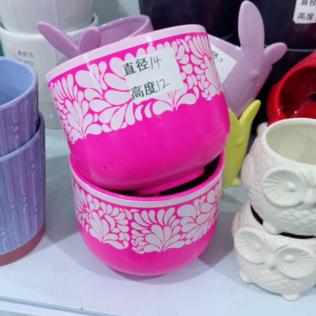 有孔，陶瓷花盆满10米包邮发货