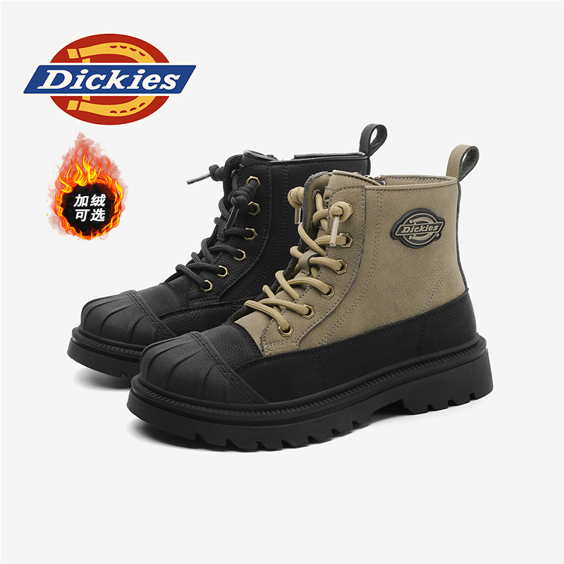 DickiesDickies儿童2025秋冬新款男童女童短靴时尚复古高帮马丁靴