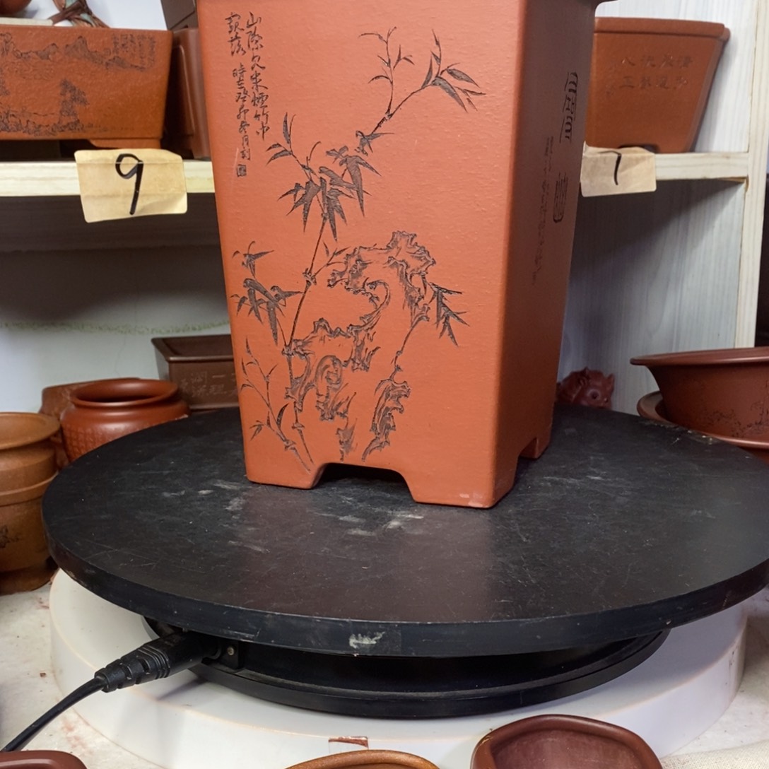 紫砂花盆掱****头紫砂花盆手工制作