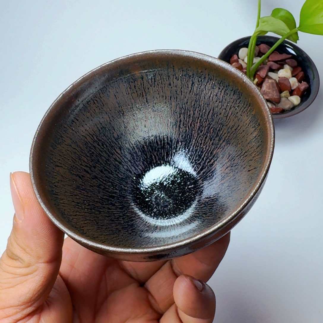 传统龙窑柴烧兔毫盏