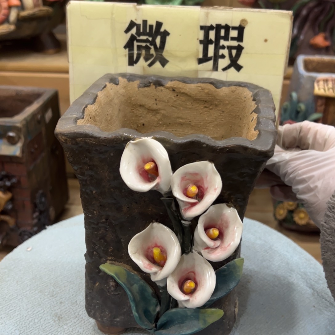 红陶陶然微瑕多肉花盆