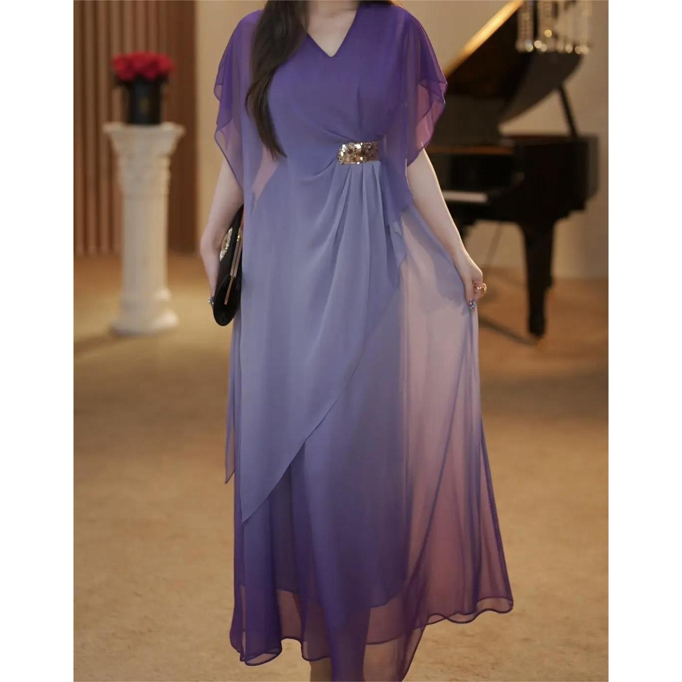 【潇潇】琉璃仙境 小众气质仙气高级设计感显瘦连衣裙-YL20233