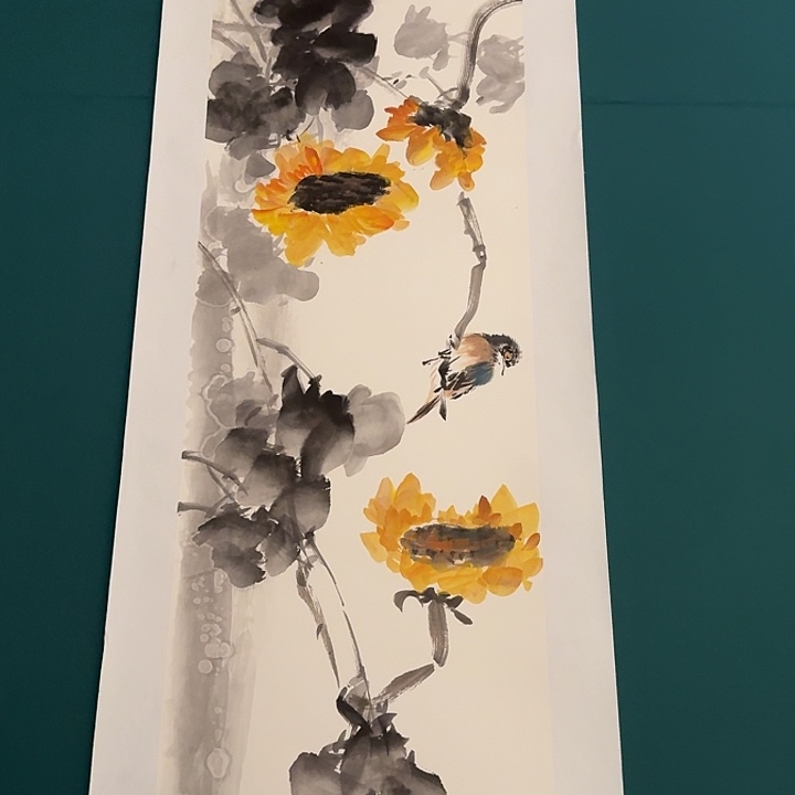 国画董老师画作画作