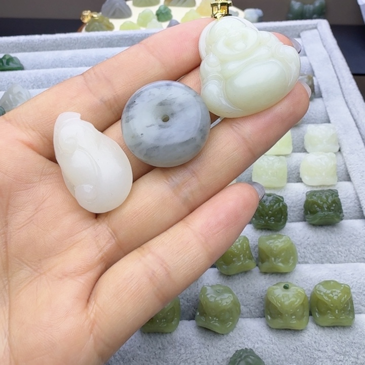 原***你和田玉（糖玉）未镶嵌车挂