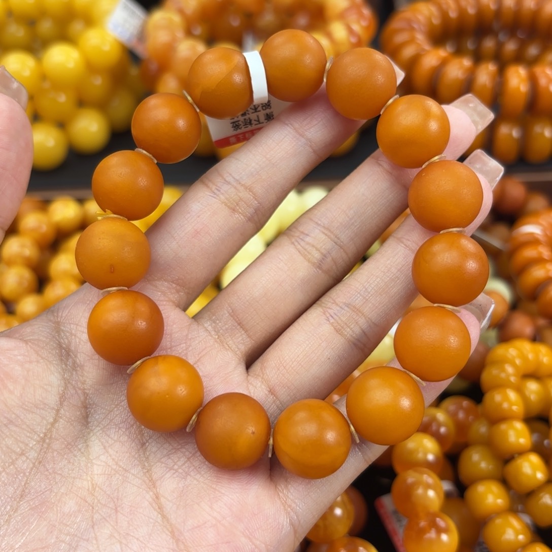 未镶嵌琥珀手链蜜蜡