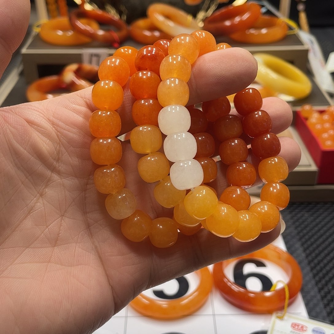 合金石英质玉（黄龙玉）手镯