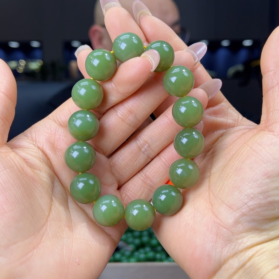 未镶嵌手串和田玉天然和田玉新疆若羌青黄口料16