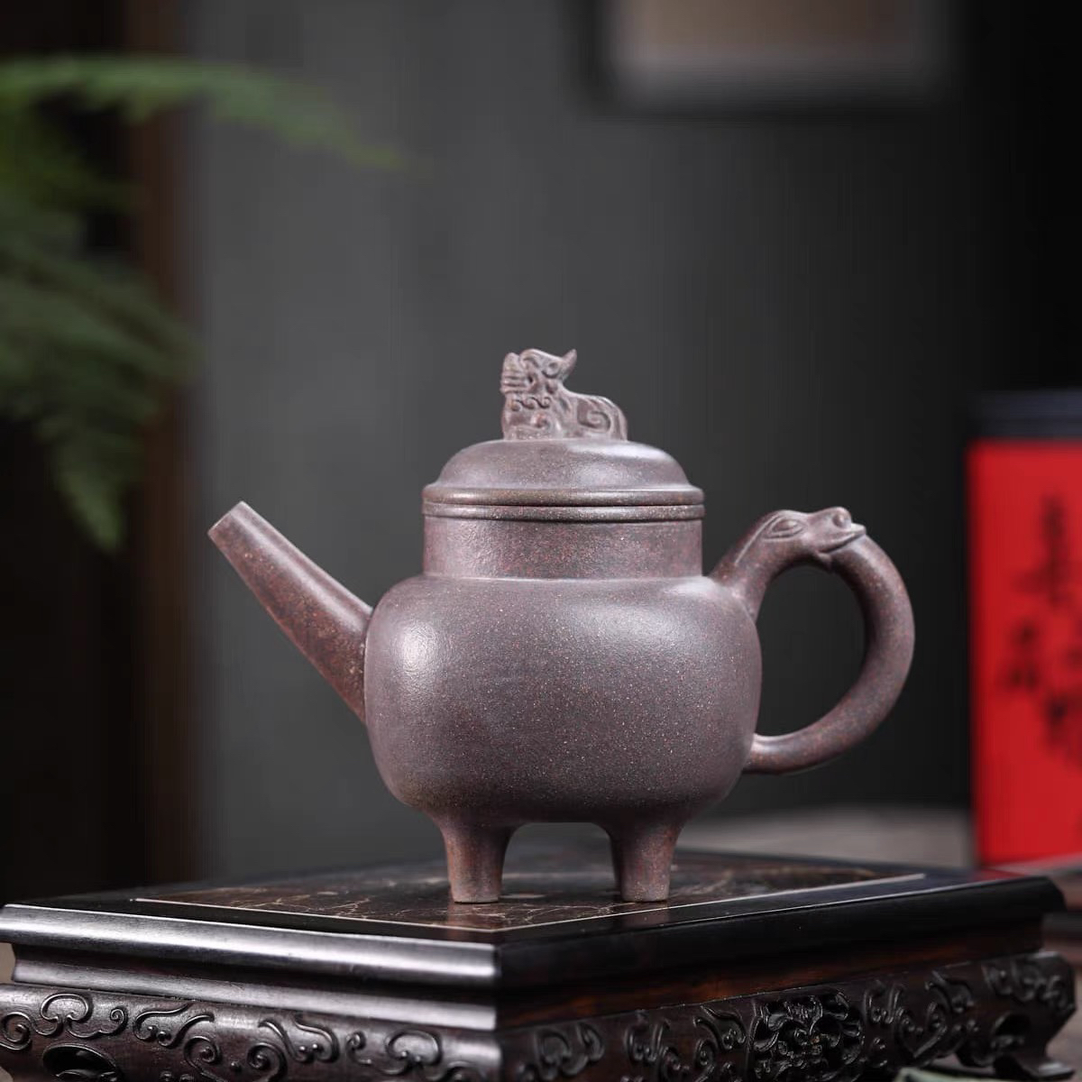 丁善民紫砂龙御四方壶