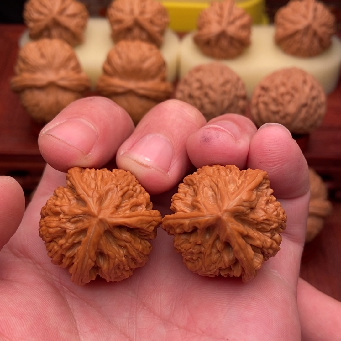 桃核把件粗筋手捻奔31