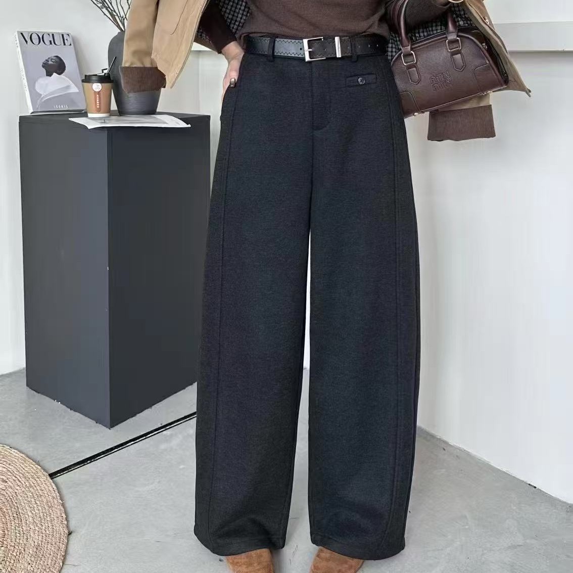 6-6722加绒休闲弯刀裤102公分