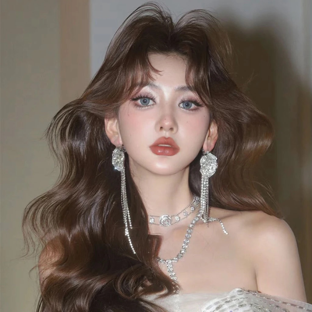 法式高级感闪钻重工玫瑰花朵镶钻小众气质满钻新娘头饰千金感