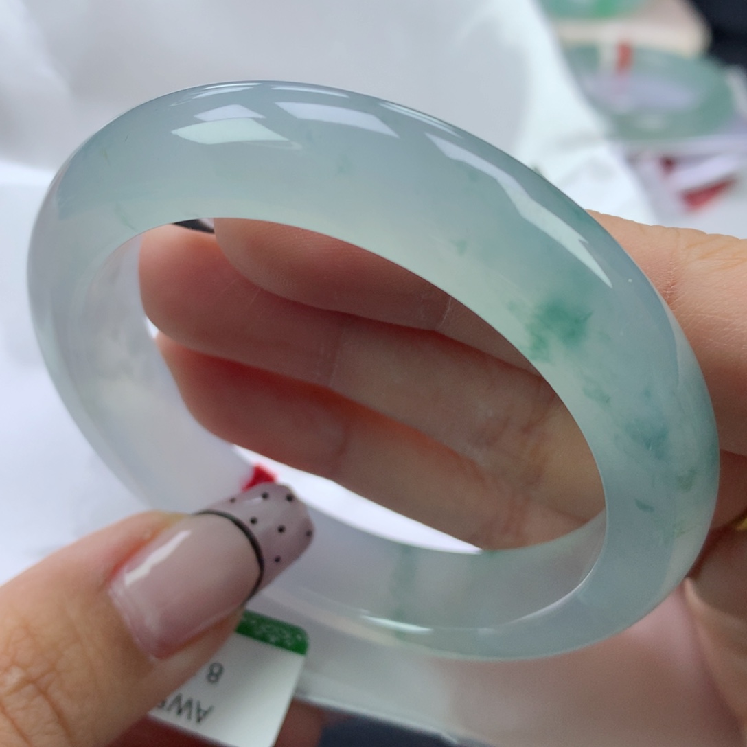 翡翠手镯未镶嵌55正