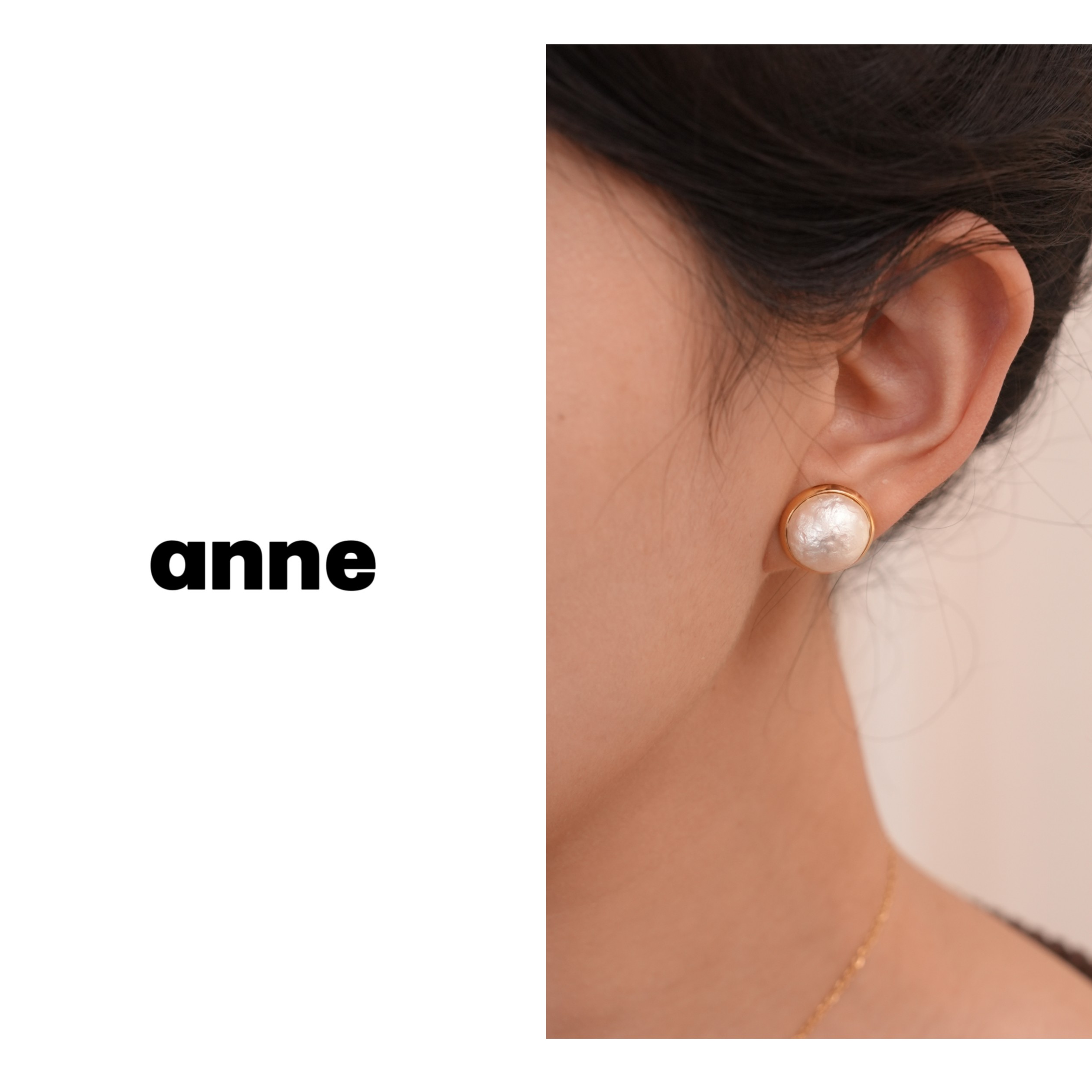 铜合金耳饰 【浮生如梦】韩国高级感半圆球耳钉气质时尚百搭耳饰