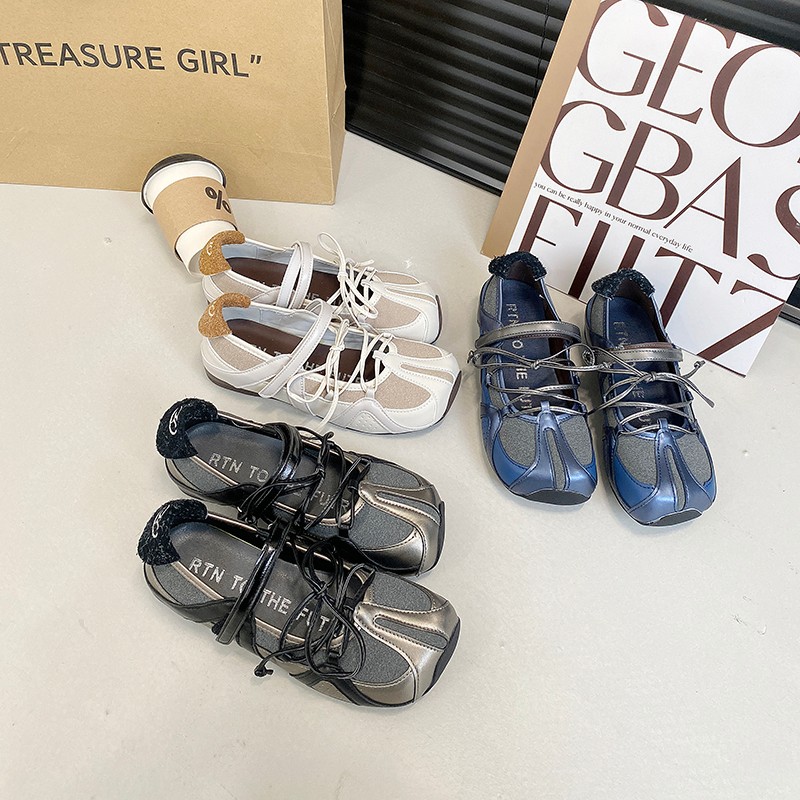 TYY芭蕾机玛丽珍德训鞋女鞋2025夏季新款软底百搭软面舒适休闲鞋