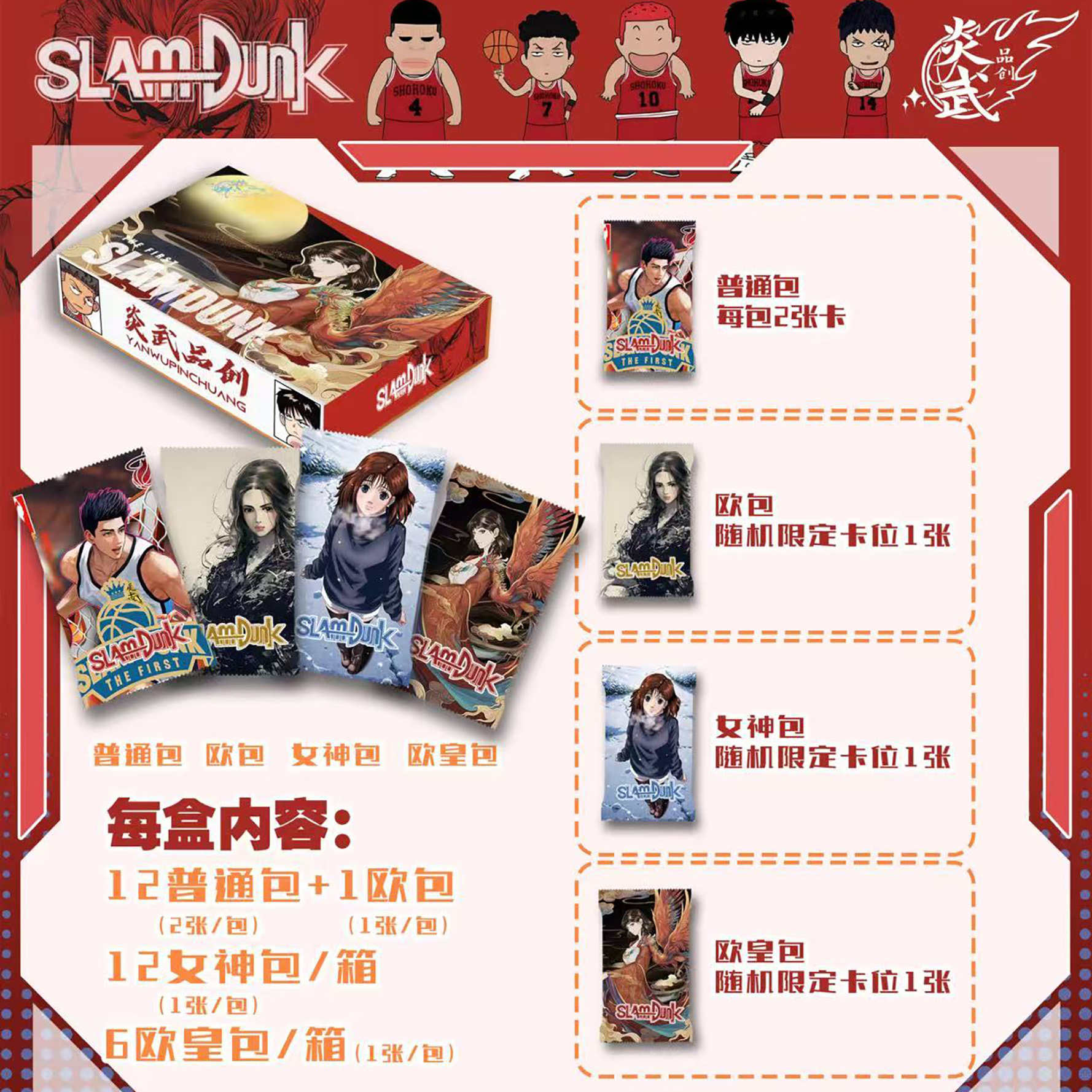 平拆 炎武灌篮高手第二弹律动青春收藏卡牌