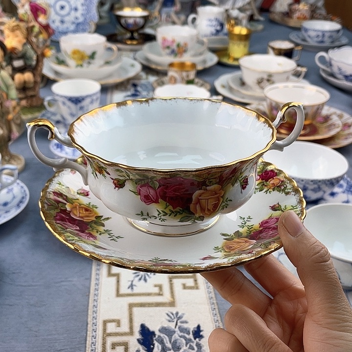 中古欧瓷瓷器小房子