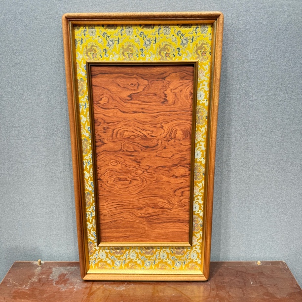 掐丝团龙锦65x33乌檀木框中框实木画框 心24x46