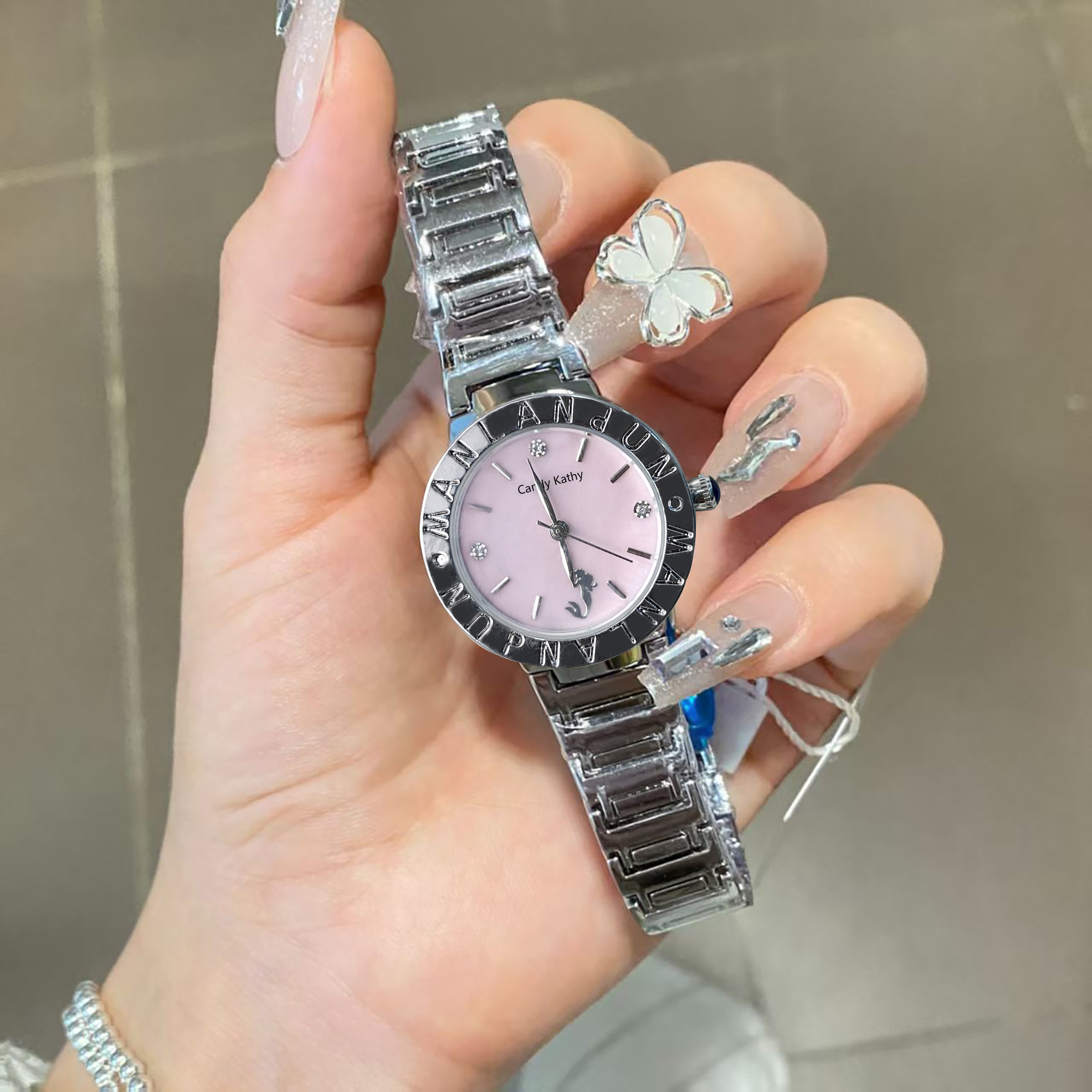 Candy Kathy【官方正版】ck-2506 樱花粉中古风轻奢经典女士腕表
