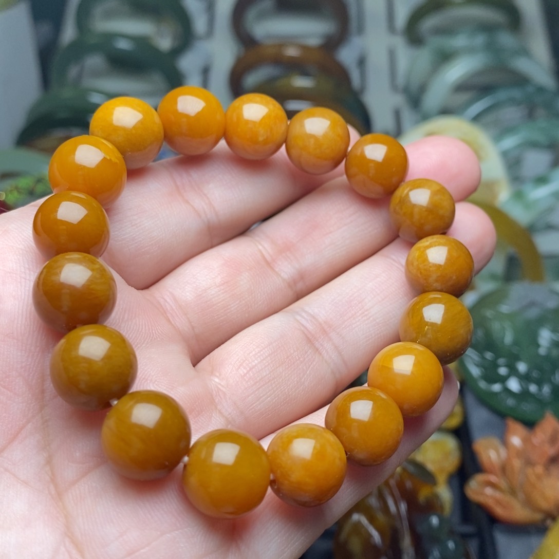 蛇纹石玉手链未镶嵌