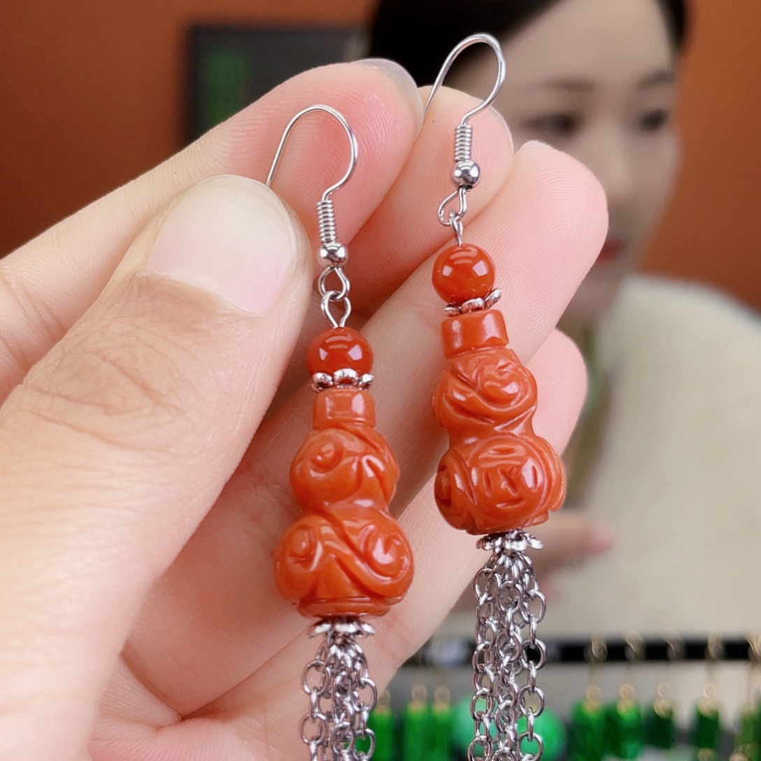 翡翠未镶嵌耳饰饰品