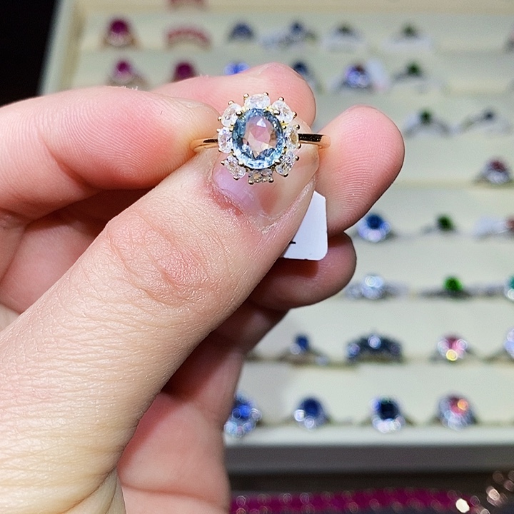 碧玺戒指银S925镶嵌芦*?1111